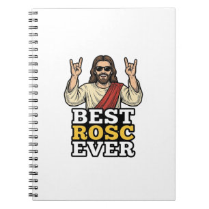 Caderno Espiral Melhor Camiseta Religiosa de Mão de Rock Vintage d