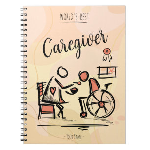 Caderno Espiral Melhor cuidador e pessoa do mundo em cadeira de ro