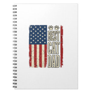Caderno Espiral Melhor Design de Camisa de Bandeira Vintage para P