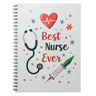 Caderno Espiral Melhor enfermeira de sempre - Design divertida