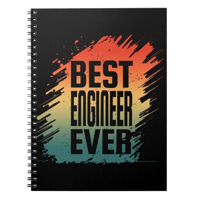 CADERNO ESPIRAL MELHOR ENGENHEIRO DE TODOS OS TEMPOS  (Frente)