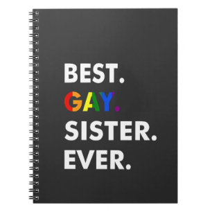 Caderno Espiral Melhor Gay Irmã Sempre Engraçado Presente no Orgul