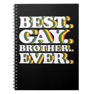 Caderno Espiral Melhor Irmão Gay de Todos os Tempos Família Orgulh