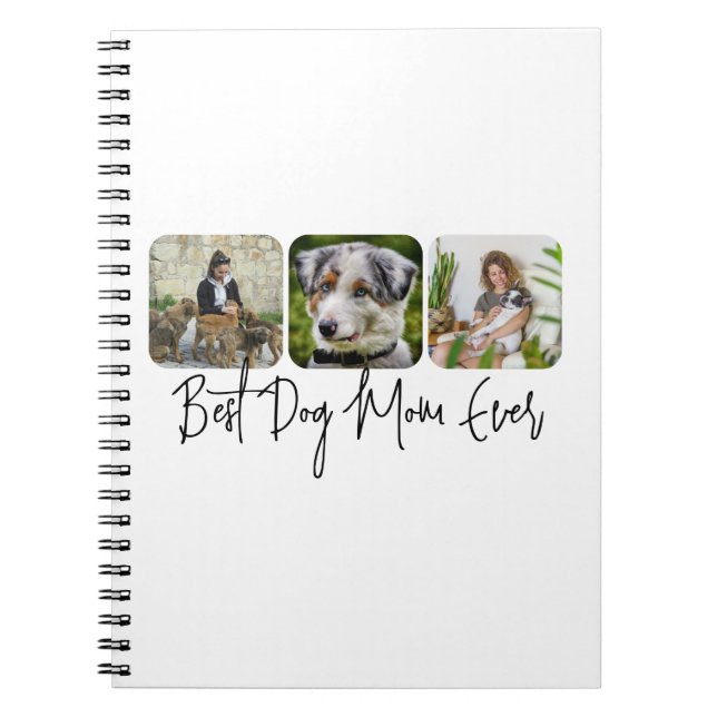 Caderno Espiral Melhor Mãe De Cachorro - Colagem Personalizada De  (Frente)