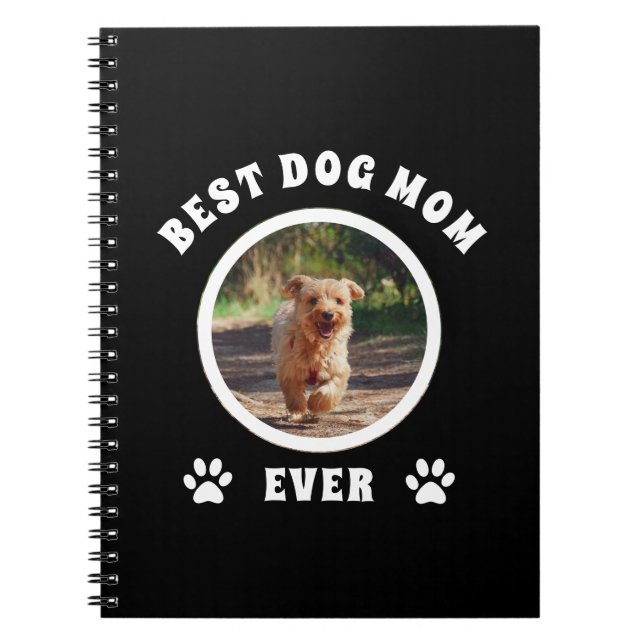 Caderno Espiral Melhor Mãe De Cachorro Personalizada De Foto (Frente)