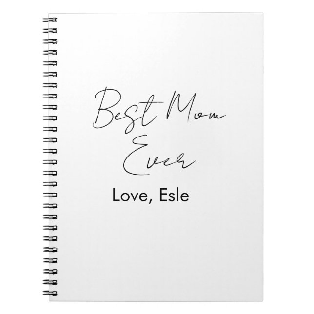 Caderno Espiral melhor mãe de sempre dia das mães nome data simple (Frente)