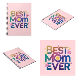 Caderno Espiral Melhor Mãe do Mundo Corações e Flores