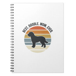 Caderno Espiral Melhor Mãe Doodle de Todos os Tempos Design de Mãe