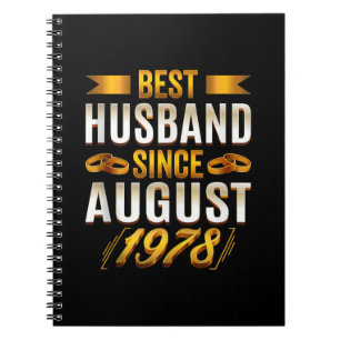 Caderno Espiral Melhor Marido Desde agosto de 1978 - 42 Engraçado