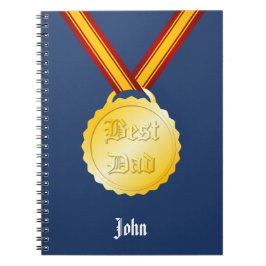Caderno Espiral Melhor Medalha do Pai Dia dos Pais