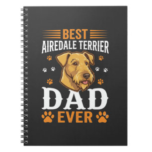 Caderno Espiral Melhor Pai de Airedale Terrier de Todos os Tempos