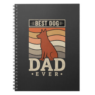 Caderno Espiral Melhor Pai de Cachorro de Todos os Tempos Silhueta