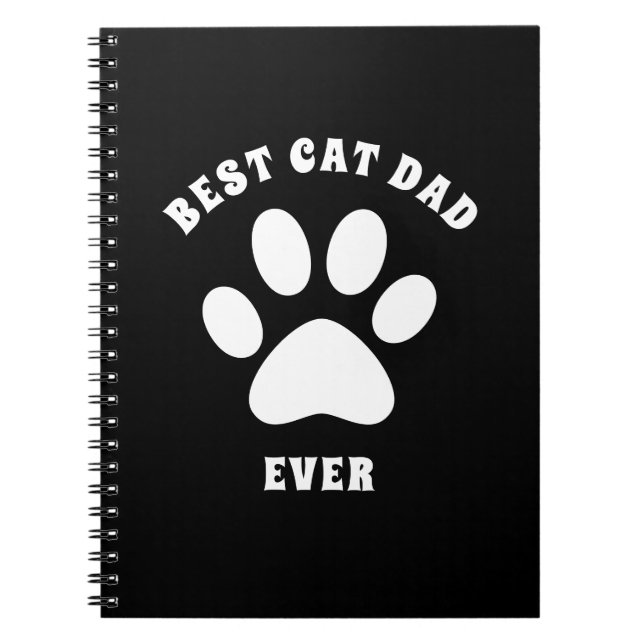 Caderno Espiral Melhor Pai De Cat Personalizado De Texto Personali (Frente)