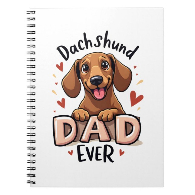 Caderno Espiral Melhor Pai De Dachshund Nunca (Frente)