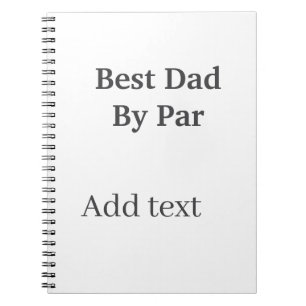 Caderno Espiral Melhor pai pela par cinza preto dia dos pais nomes