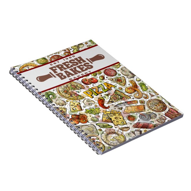 Caderno Espiral Melhor Pizza Moderna da Cidade Profissional  (Lado Direito)