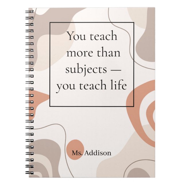 Caderno Espiral Melhor presente inspirador para professor (Frente)