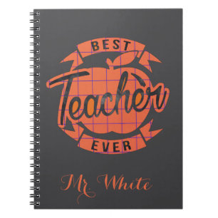 Caderno Espiral Melhor professor já personalizado notebook fotográ