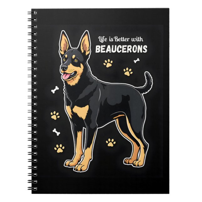 Caderno Espiral Melhor vida com o belo Sheepdog Tank Top (Frente)