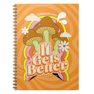 Caderno Espiral Melhora   Boas Vibes e Groovy se sentem personaliz