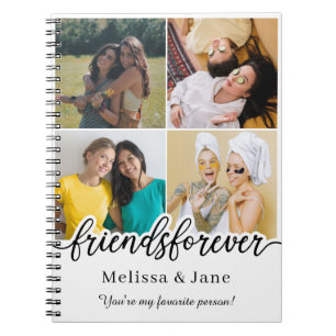 Caderno Espiral melhores amigos bonitos para sempre, colagem de 4 