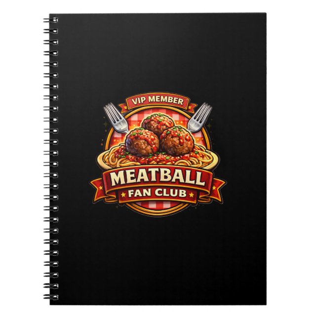 Caderno Espiral Membro VIP do Clube do Apreciador de Almôndegas –  (Frente)