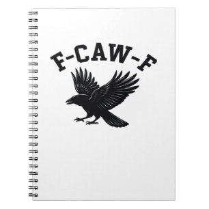 Caderno Espiral Meme F-Caw-F Divertido Tendência