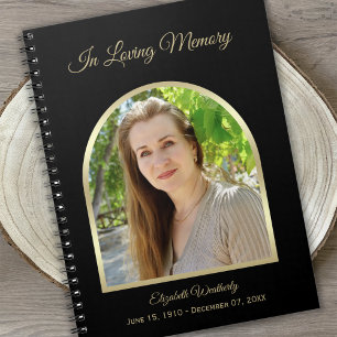 Caderno Espiral Memorial do Funeral Moderno Livro Negro