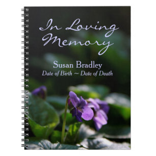 Caderno Espiral Memorial Fotográfico de Violetas Selvagens