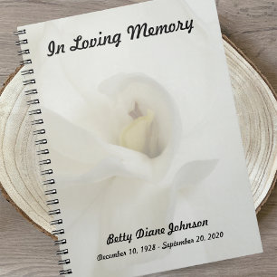 Caderno Espiral Memorial ou Livro de Convidados Funerários - Garde