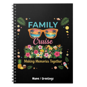 Caderno Espiral Memórias de Cruzeiro Tropical da Família Floral de