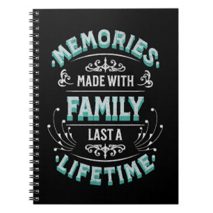 Caderno Espiral Memórias feitas com a família por toda a vida