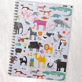 Caderno Espiral Menagerie animal