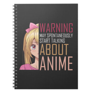 Caderno Espiral Menina Amante de Animação Manga Cosplay Adolescent