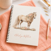 Menina Cavalo Pêssego Rosa Caprichosa Personalizad