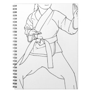 Caderno Espiral Menina das artes marciais