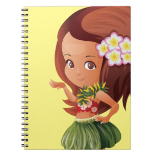 Caderno Espiral Menina de Hula