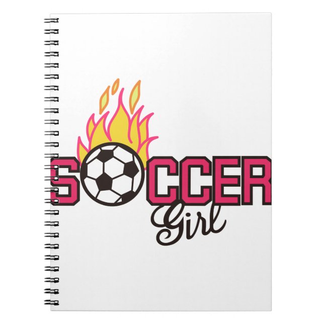 Caderno Espiral Menina do futebol (Frente)