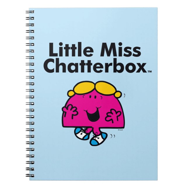 Caderno Espiral Menina | Menina Chatterbox é Tão Chatterbox (Frente)
