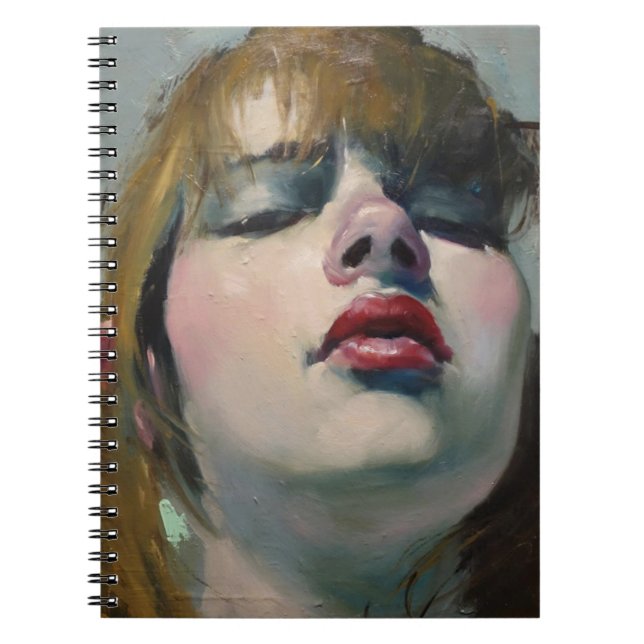 Caderno Espiral Menina olhando para baixo (por Malcolm T. Liepke)  (Frente)