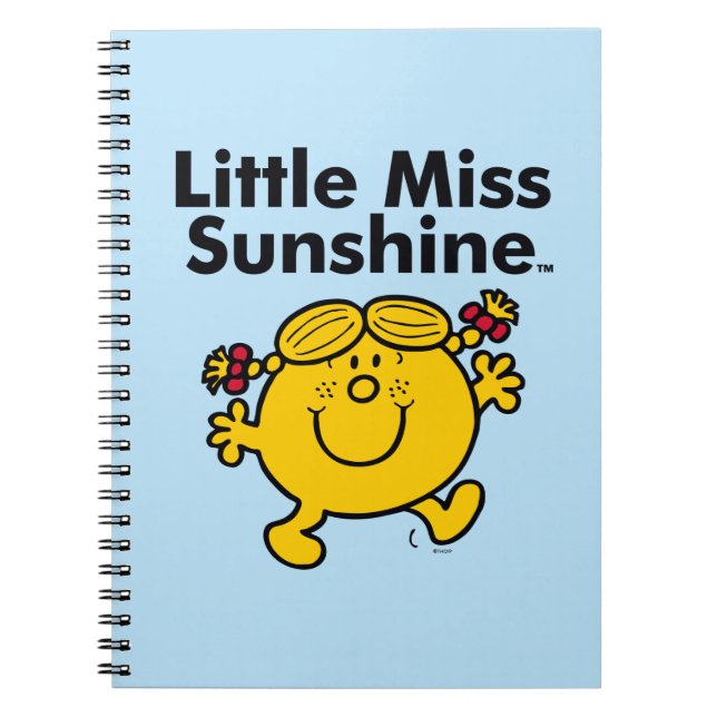 Caderno Espiral Menina | Pequena Miss Sunshine é um Ray do Sol (Frente)