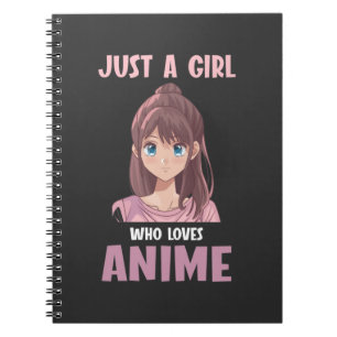 Caderno Espiral Menina que ama o amante de anime Manga Cosplay Tee