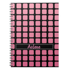 Caderno Espiral Menina Rosa E Preta
