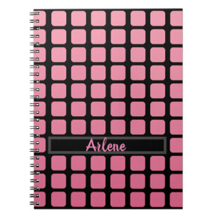 Caderno Espiral Menina Rosa E Preta
