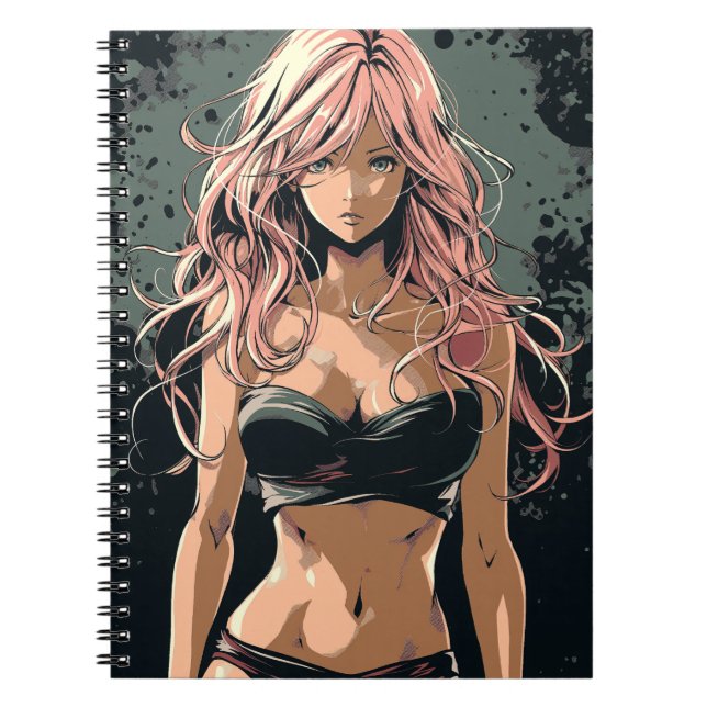 Caderno Espiral Menina Sexy em Black Bikini (Frente)