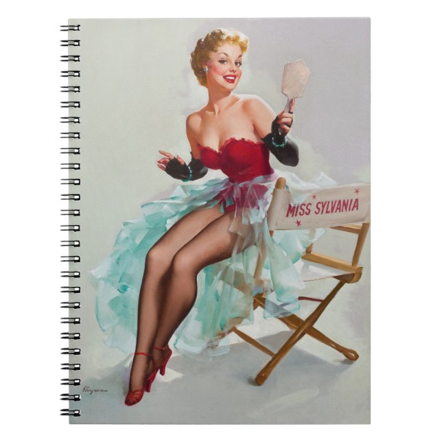 Caderno Espiral Menina Sylvania Pin-Up Girl (Frente)