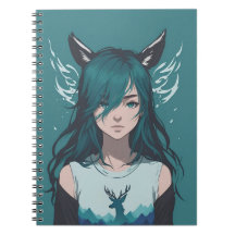 Menina Veado Fauna Anime Floresta Fantasia