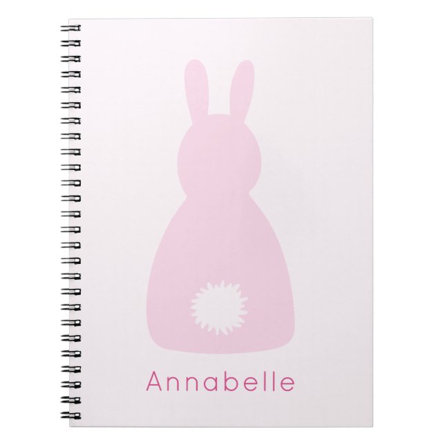 Caderno Espiral Meninas Coelhinho Rosa Roxo (Frente)