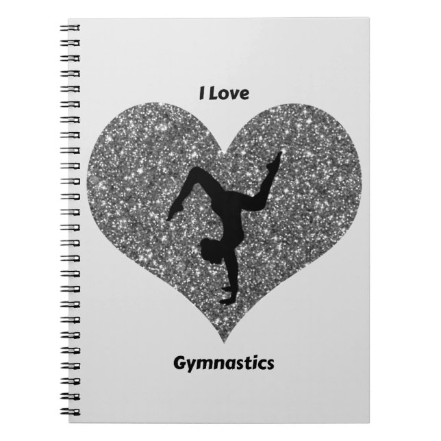 Caderno Espiral Meninas Eu Adoro Notebook Esperto De Ginástica (Frente)