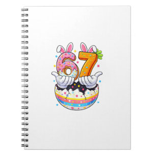 Caderno Espiral Meninas Meninos Ovos de Páscoa Coelho Engraçado Se